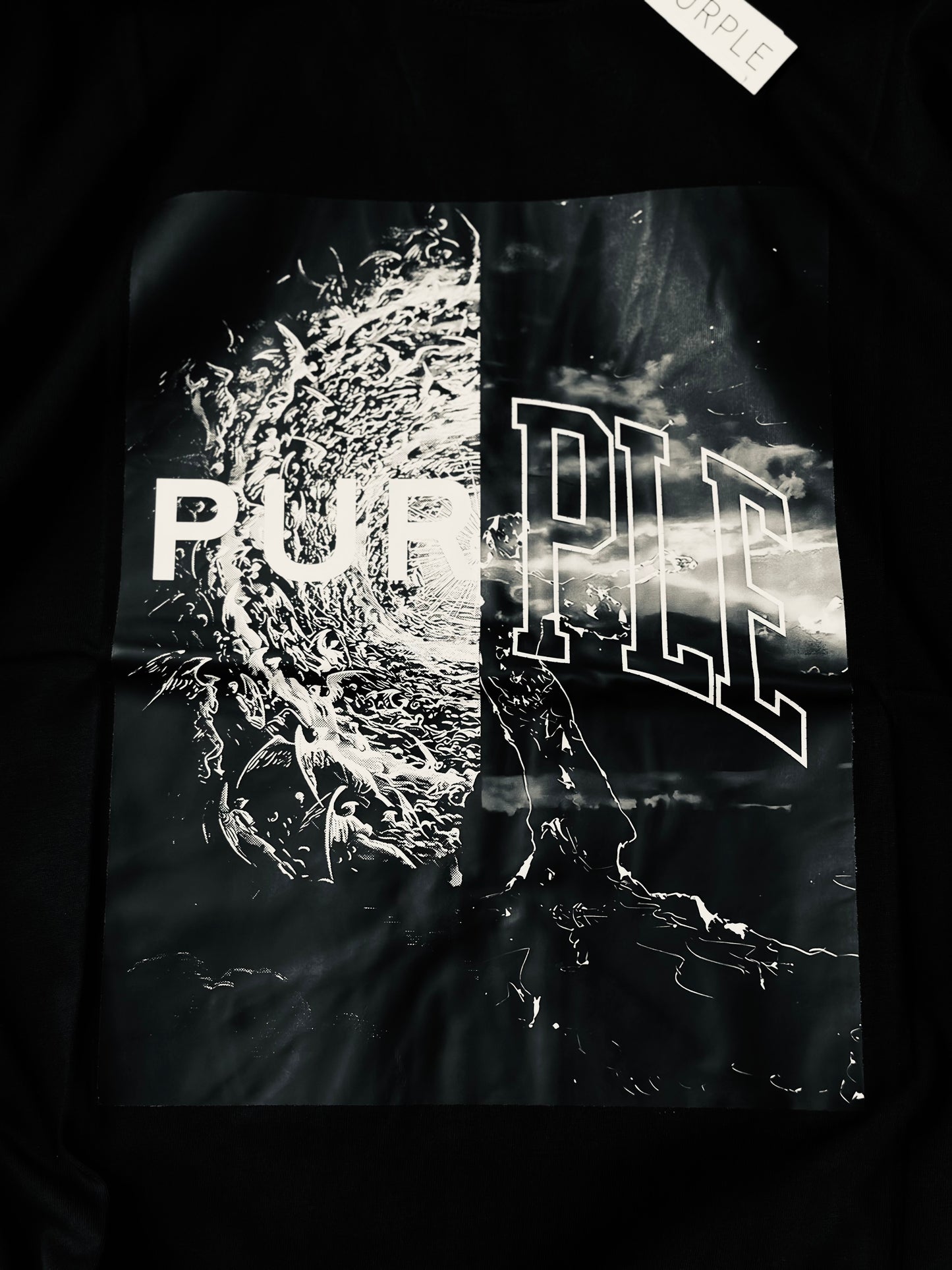 CAMISETA OVERSIZE PUR NEGRA DOS DIMENSIONES