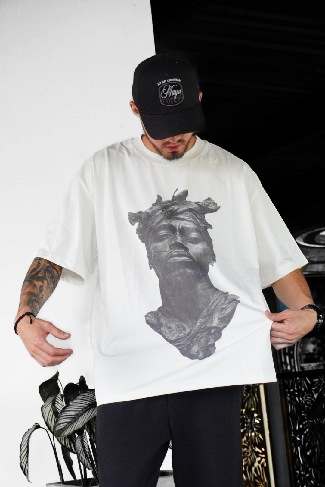 CAMISETA OVERSIZE SAI BLANCA TUPAC ESCULTURA