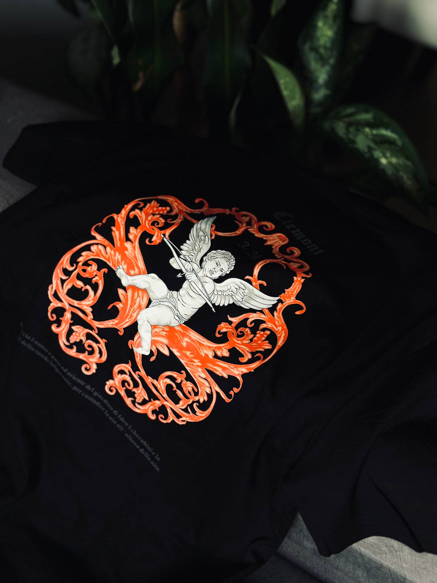 CAMISETA SLIM CLE NEGRA ANGEL 3:24