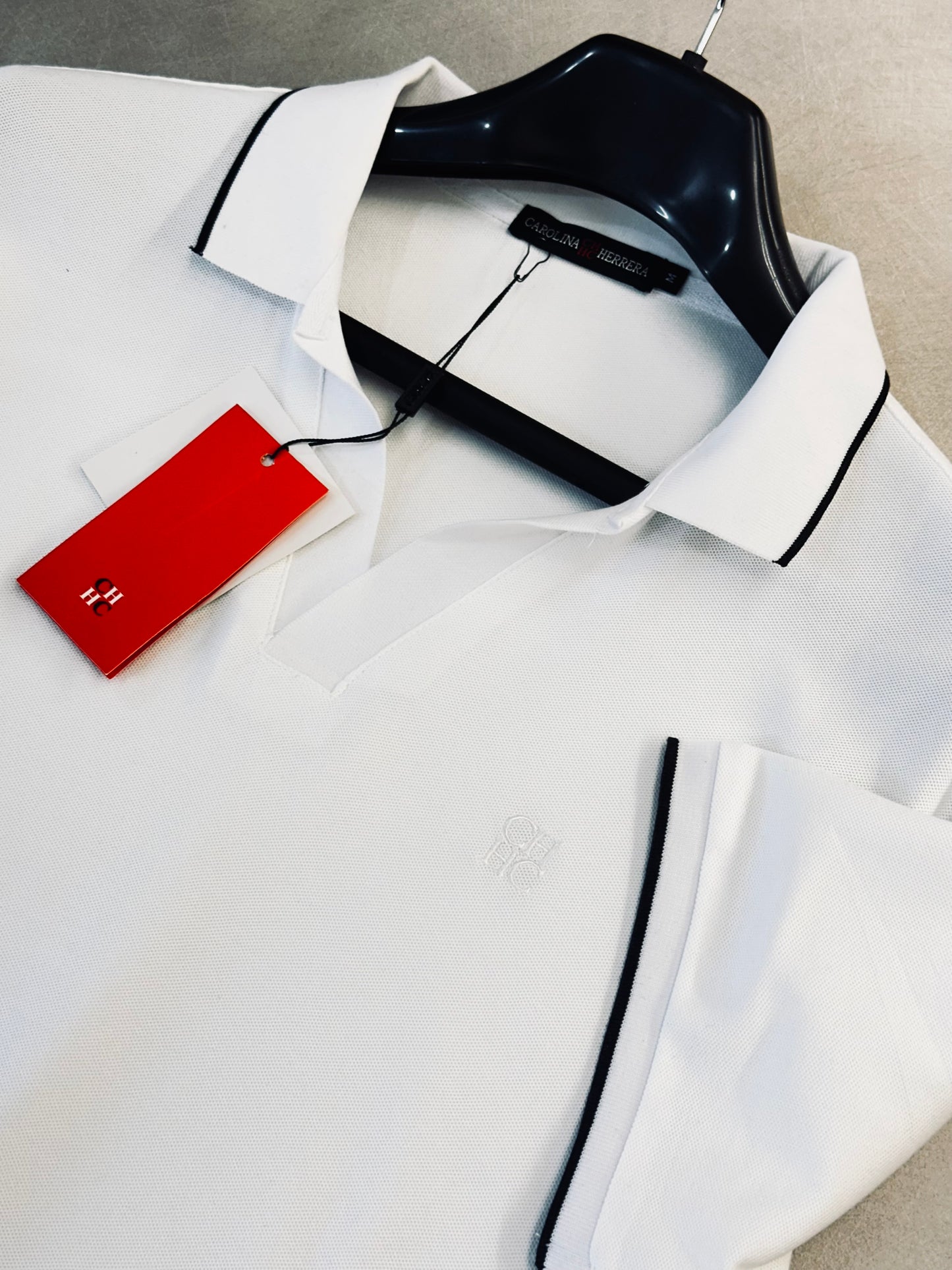 CAMISETA POLO CAR BLANCA BASICA CH TEJIDO