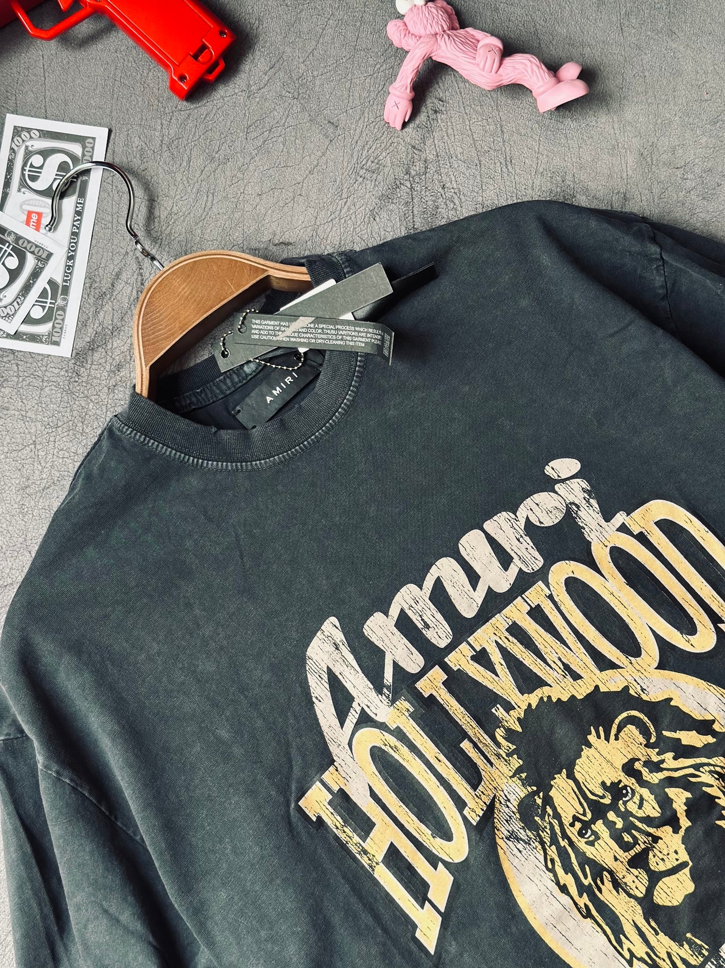 CAMISETA OVERSIZE TC AMI GRIS HOLLYWOOD