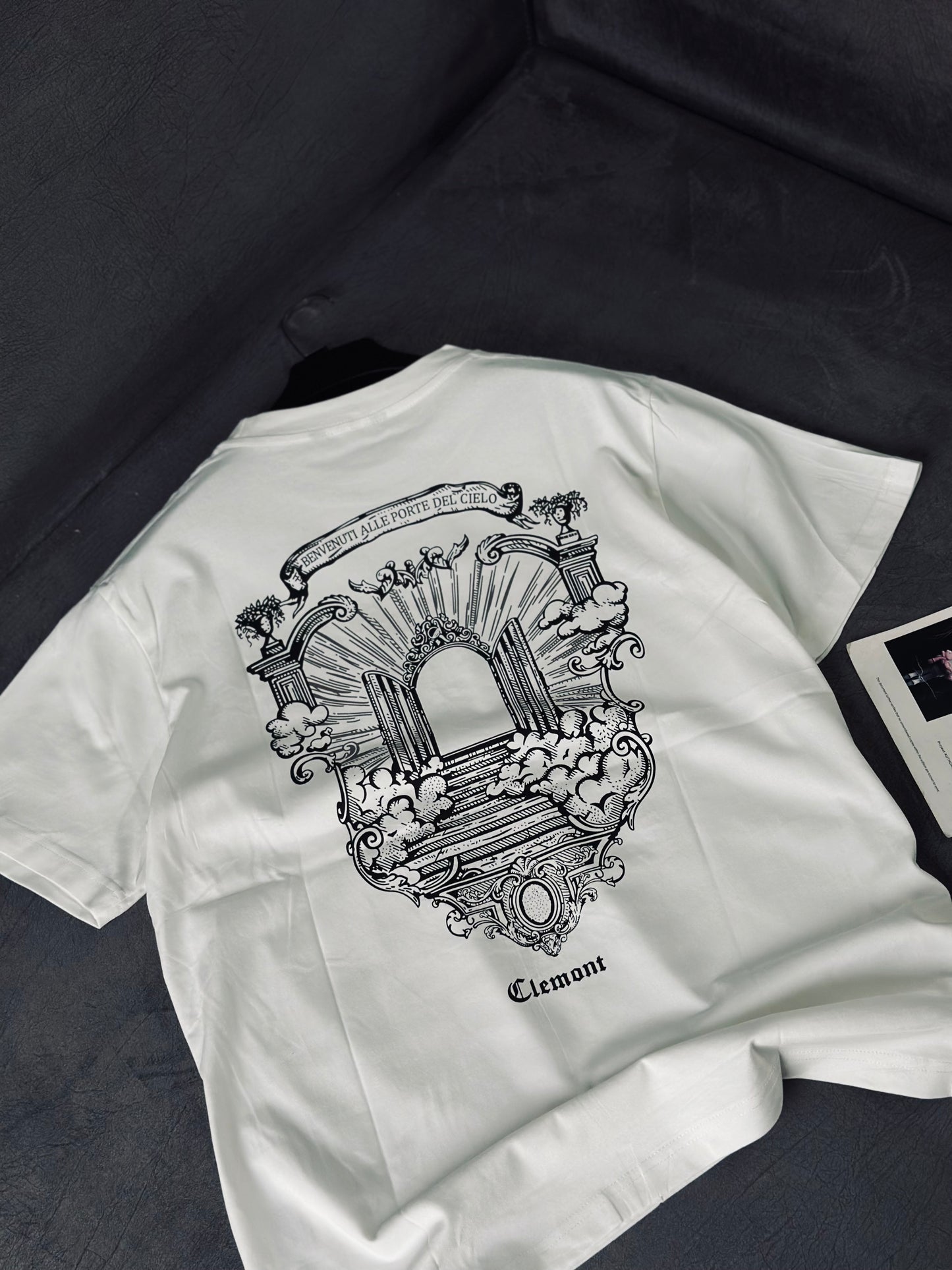 CAMISETA SLIM CLE BLANCA MARCO NEGRO