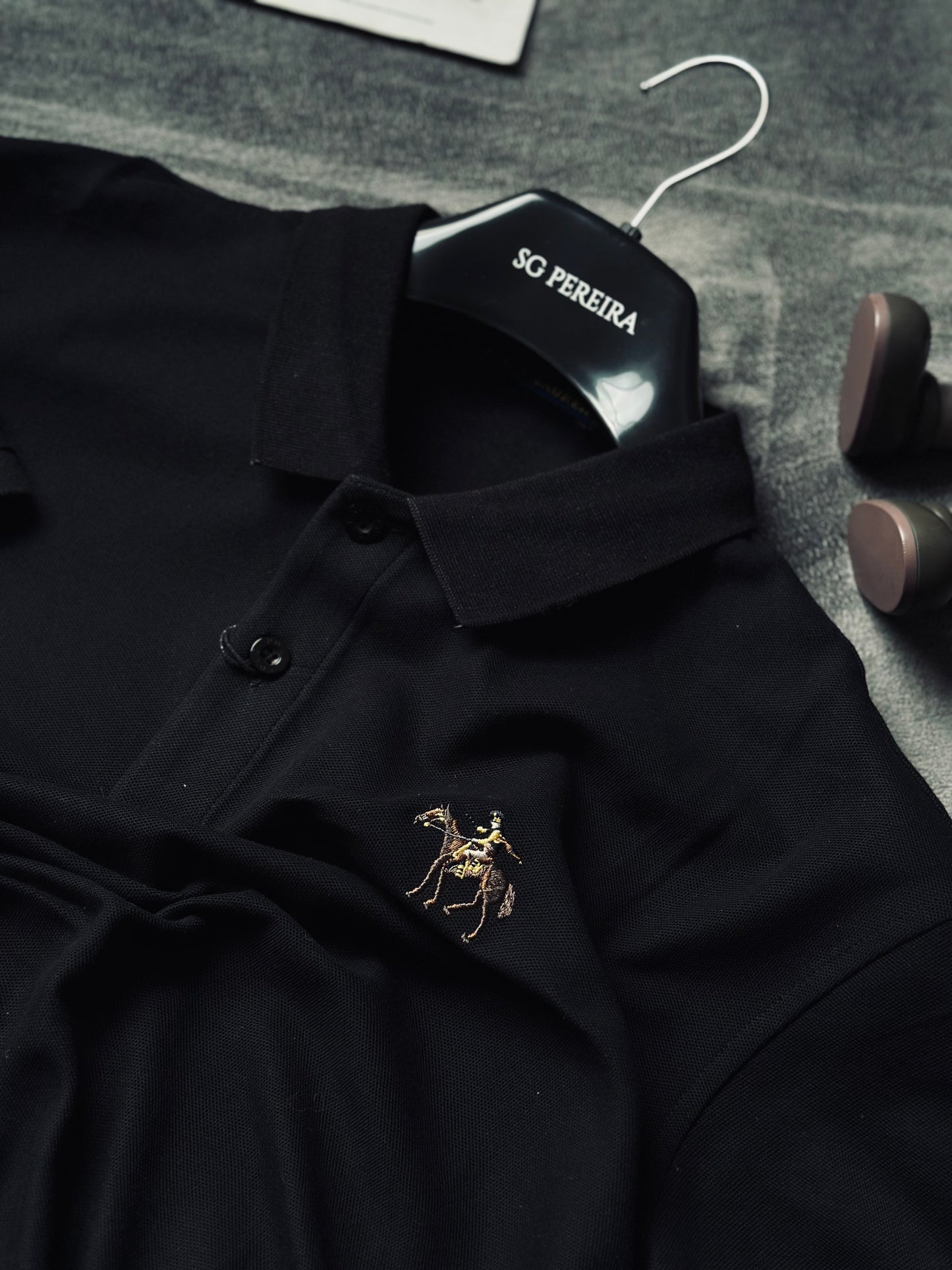 CAMISETA POLO RAL NEGRA CABALLO