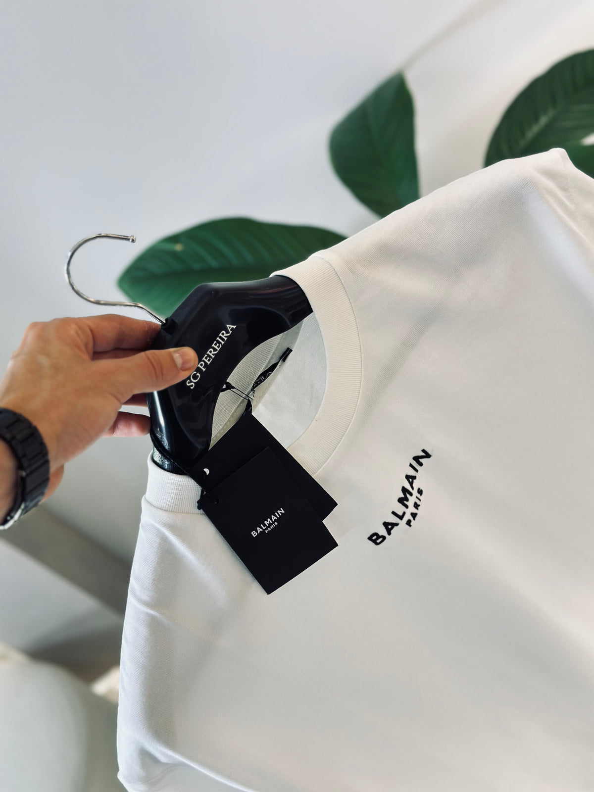 CAMISETA SEMI OVERSIZE BAL BLANCA CLASICA BORDADO