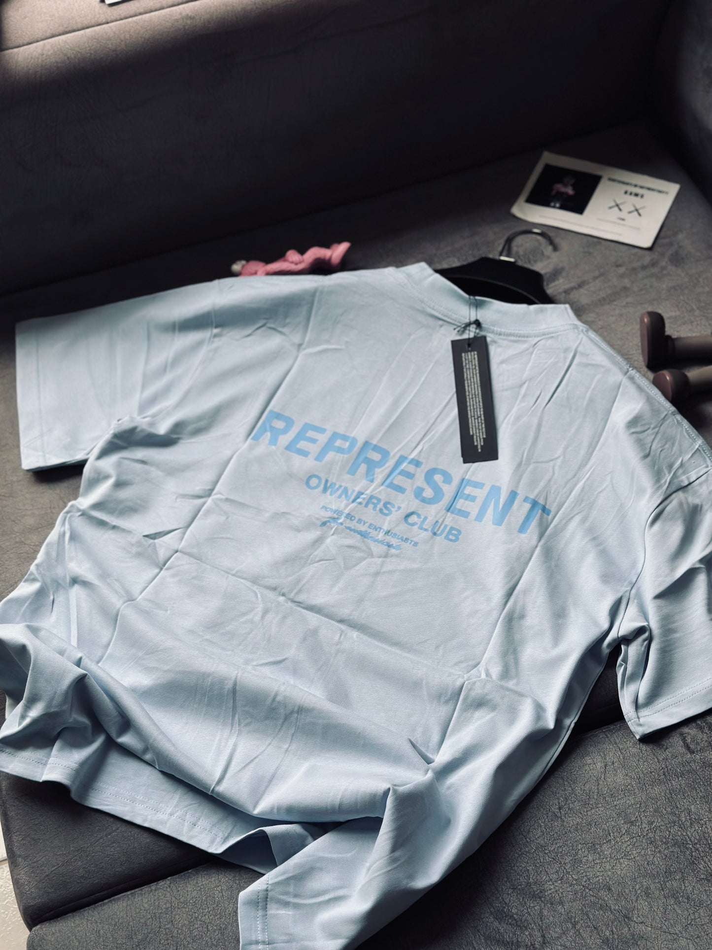 CAMISETA OVERSIZE REP AZUL CELESTE CLASICO