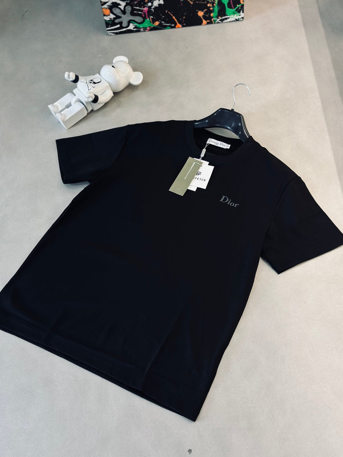 CAMISETA SLIM DIO NEGRA TEJIDO GRIS