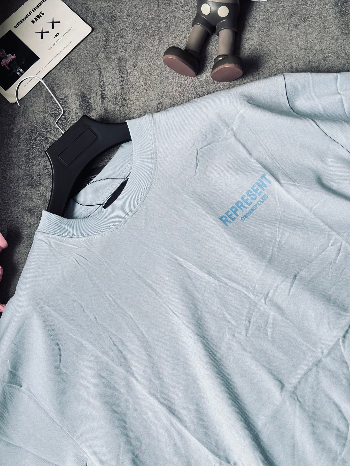 CAMISETA OVERSIZE REP AZUL CELESTE CLASICO