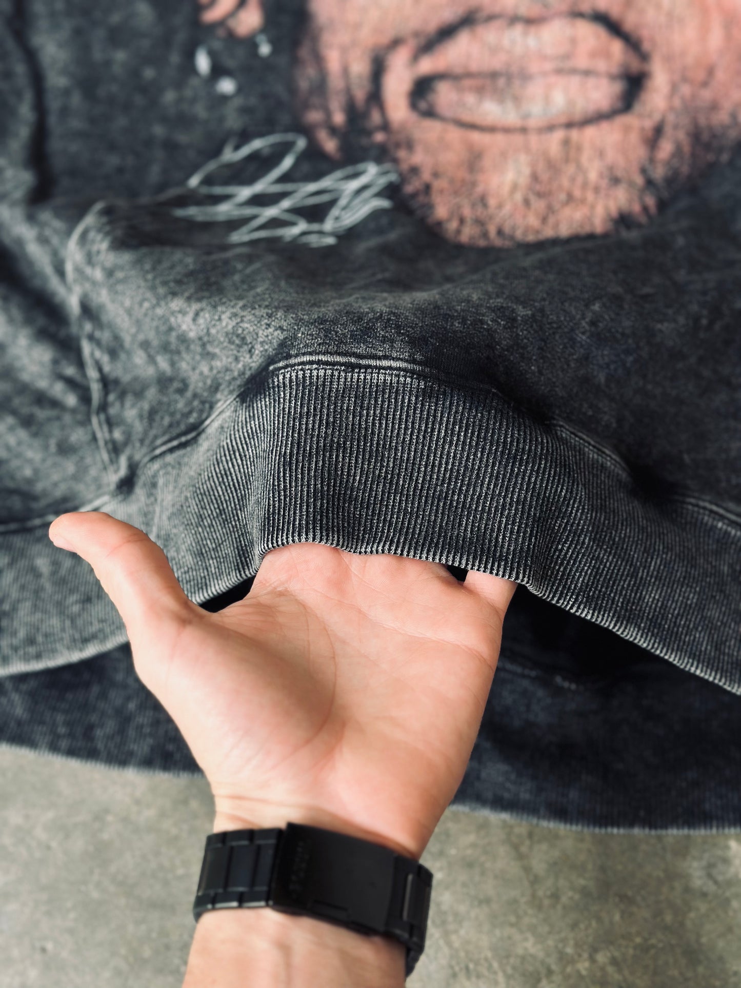 HOODIE WIN GRIS ROSTRO GAFAS