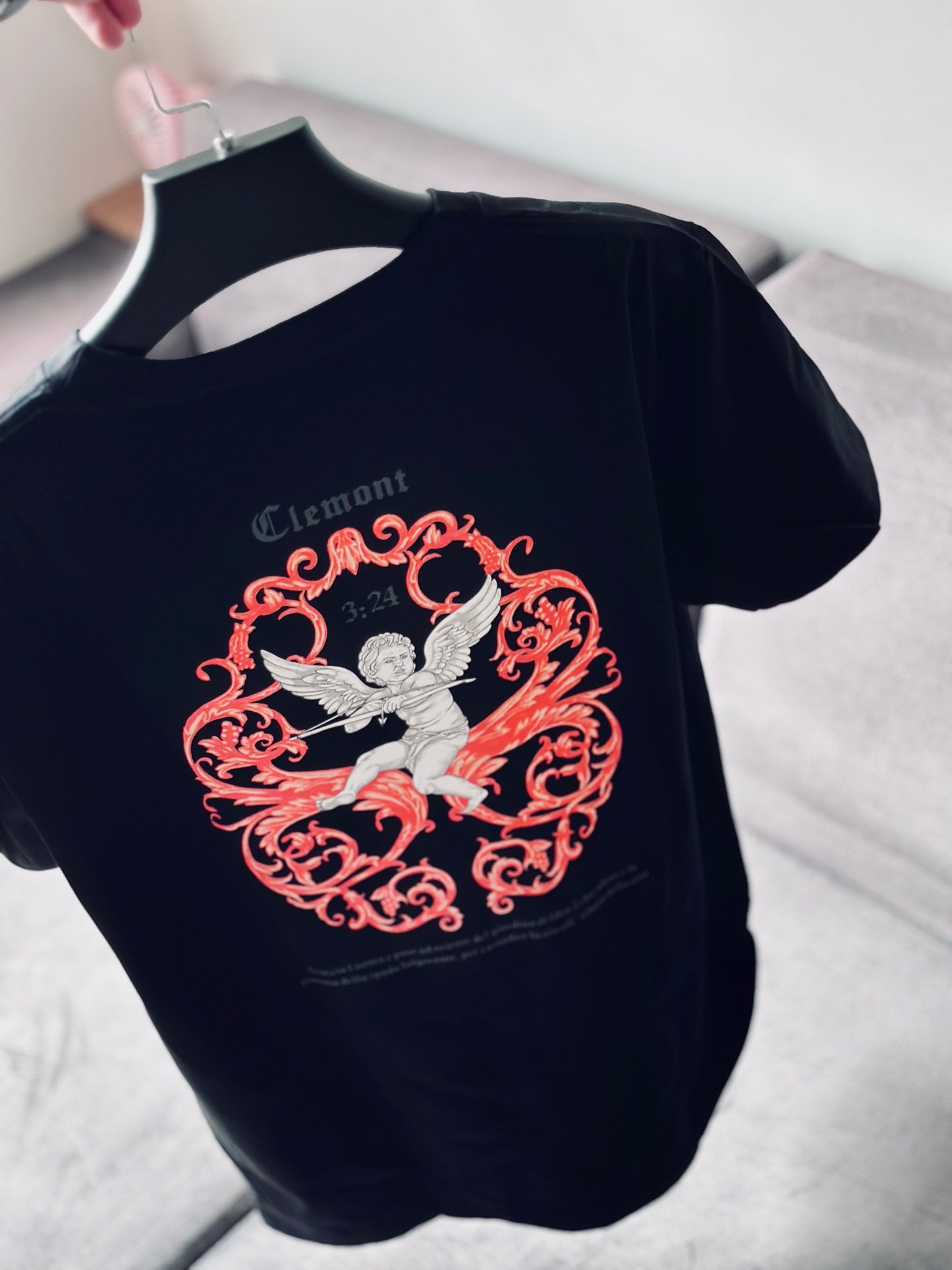 CAMISETA SLIM CLE NEGRA ANGEL 3:24