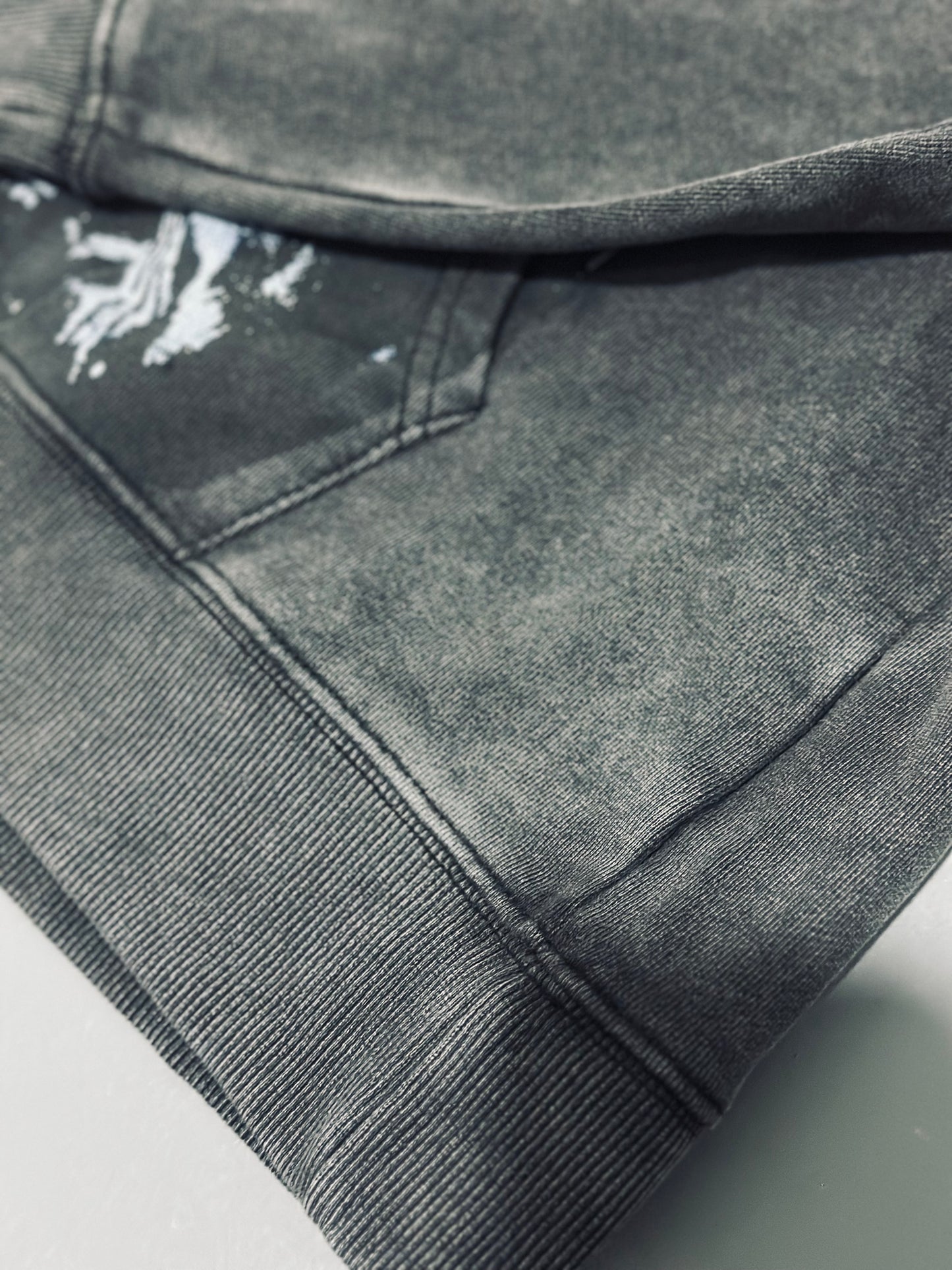 HOODIES VAL GRIS PERRO DETALLE AZUL