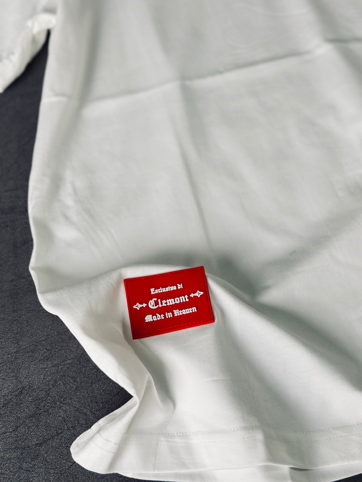 CAMISETA SLIM CLE BLANCA MARCO NEGRO