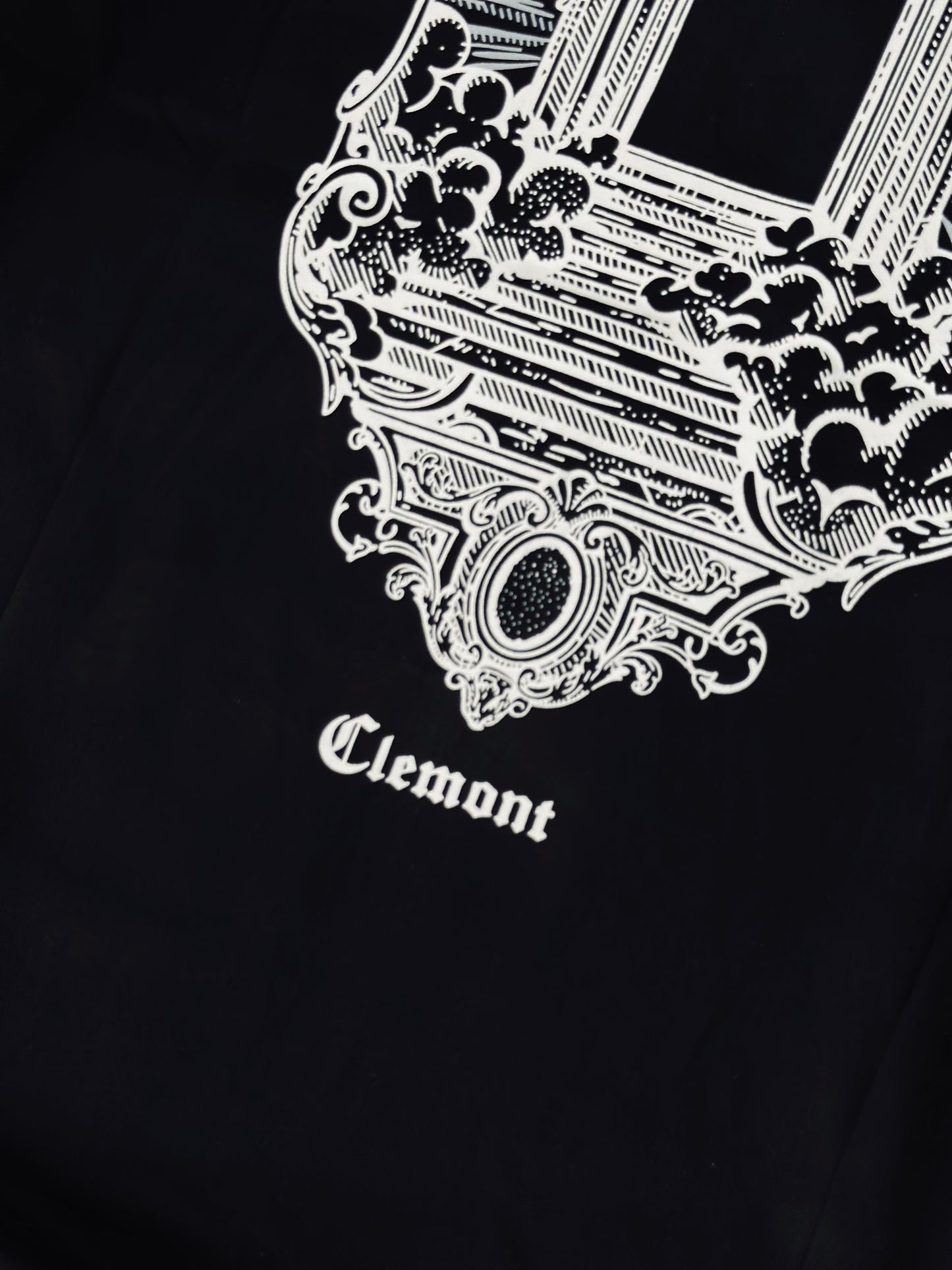 CAMISETA SLIM CLE NEGRA MARCO GRIS