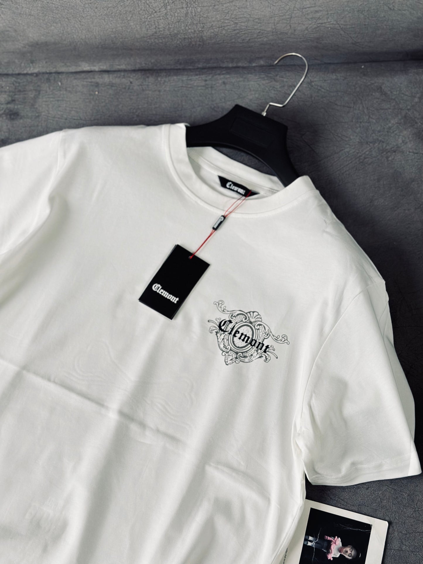 CAMISETA SLIM CLE BLANCA MARCO NEGRO
