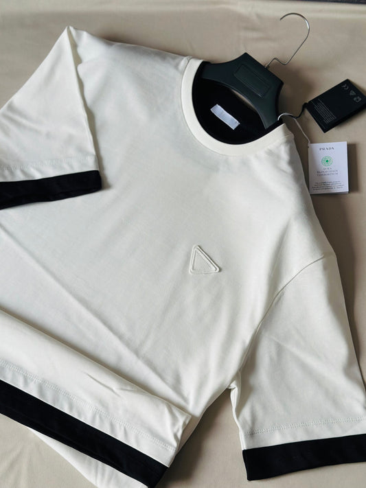 CAMISETA OVERSIZE TC PRA BLANCA DOBLE COSTURA NEGRA