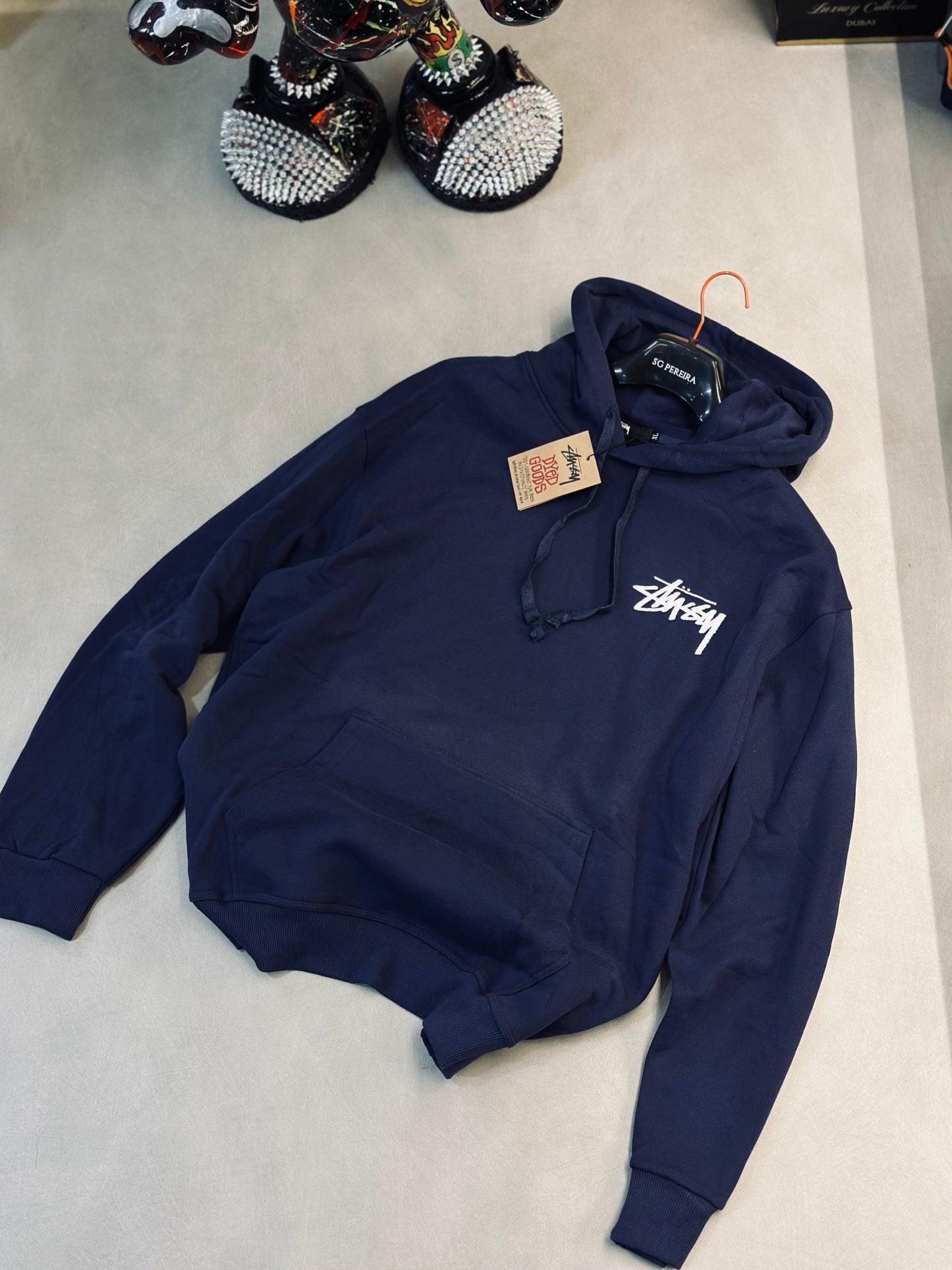 HOODIE SYN AZUL LETR BLANC