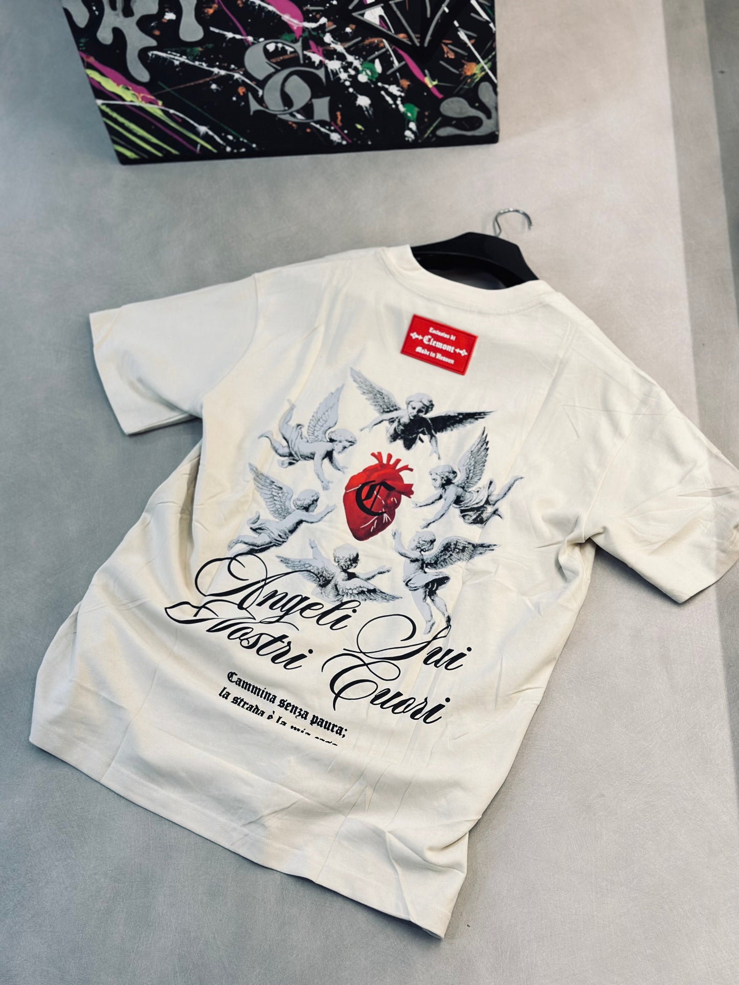 CAMISETA OVERSIZE CLE BEIGE C ANGELES CORAZON