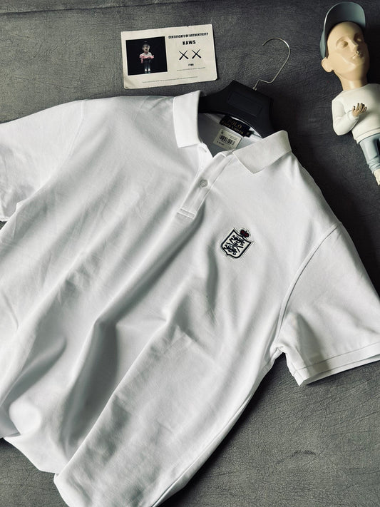 CAMISETA POLO RAL BLANCA ESCUDO