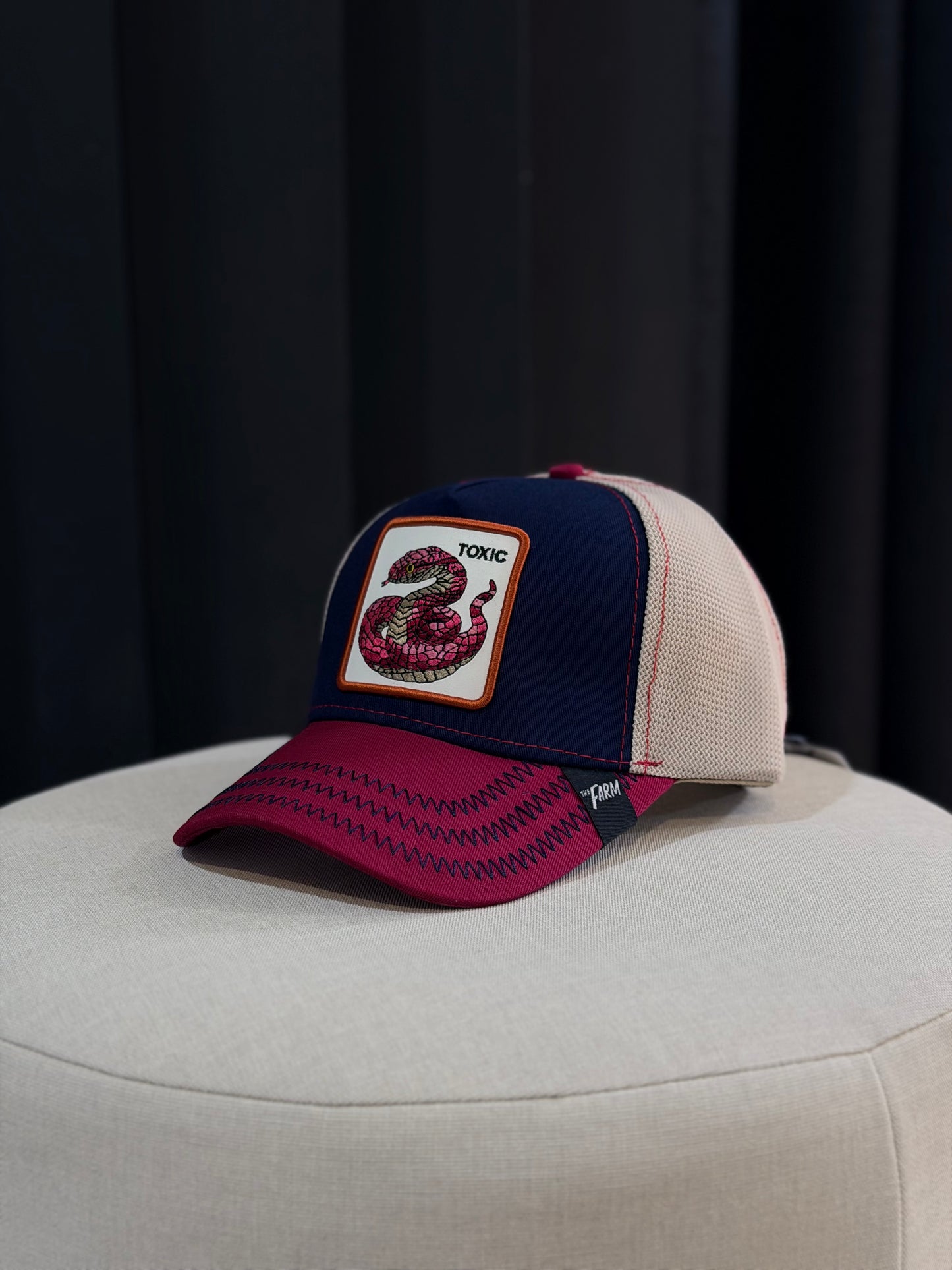 GORRA GOO CAQUI AZUL SERPIENTE
