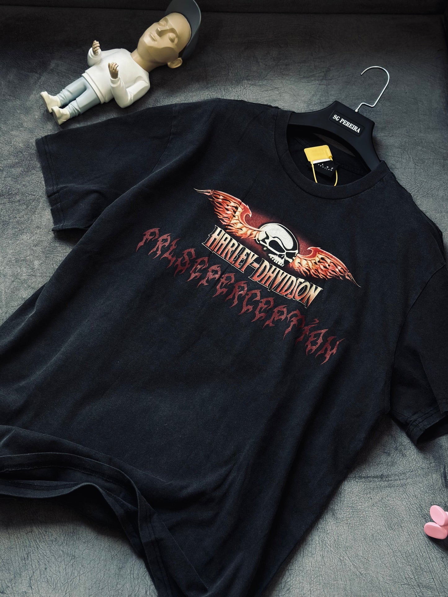 CAMISETA OVERSIZE FAL GRIS HARLEY-DAVIDSON