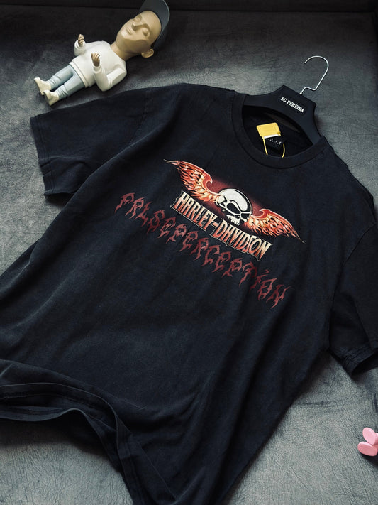 CAMISETA OVERSIZE FAL  GRIS HARLEY-DAVIDSON
