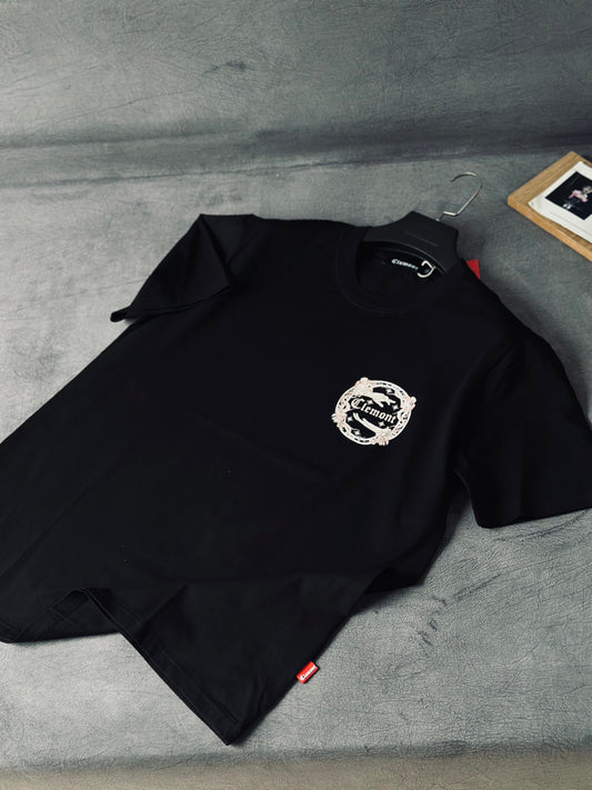 CAMISETA SLIM CLE NEGRA MANOS ANGEL