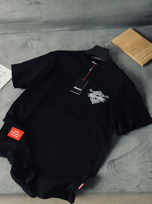CAMISETA SLIM CLE NEGRA MARCO GRIS