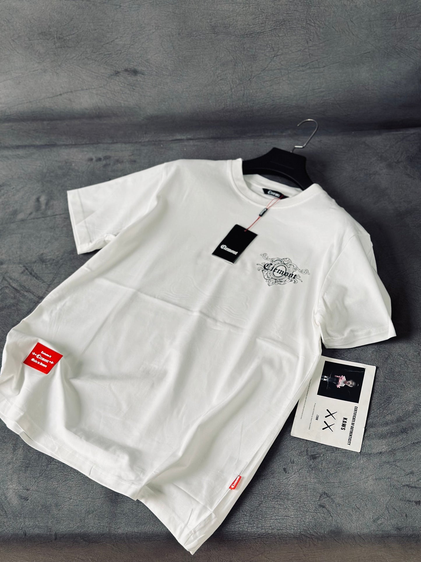CAMISETA SLIM CLE BLANCA MARCO NEGRO