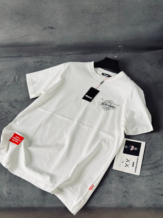 CAMISETA SLIM CLE BLANCA MARCO NEGRO
