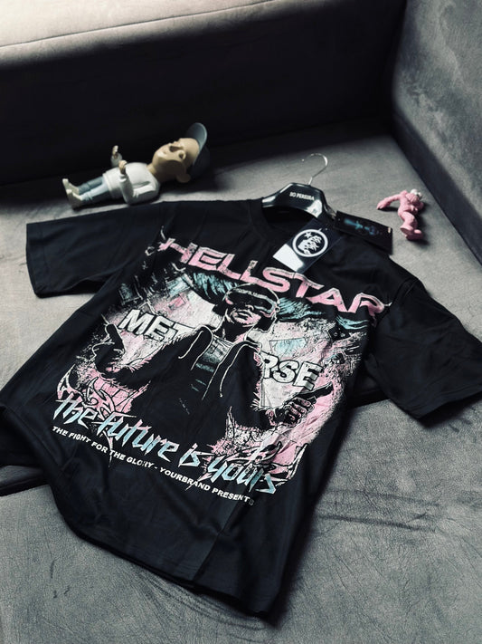 CAMISETA OVERSIZE HEL NEGRA THE FUTURE