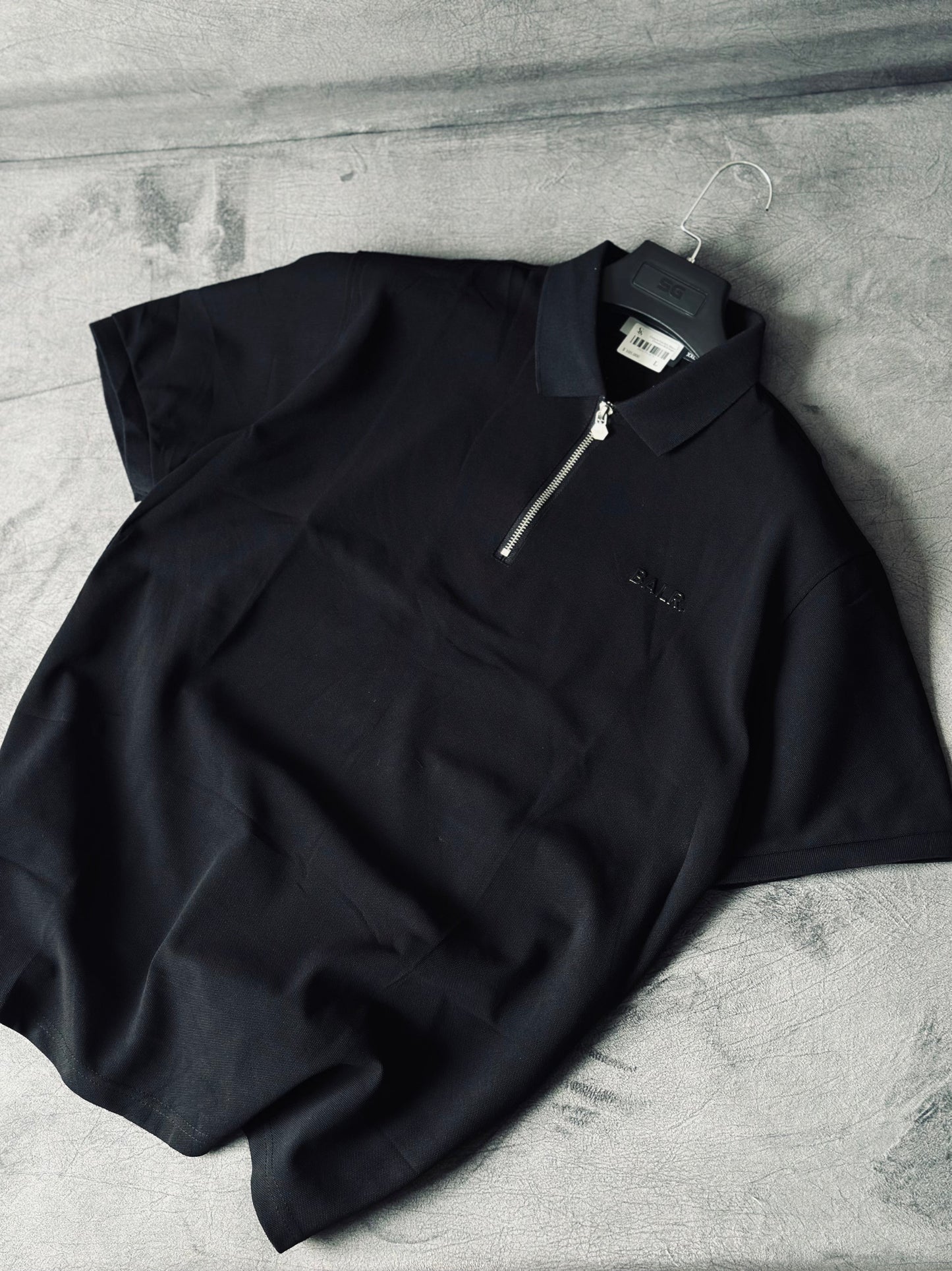 CAMISETA POLO BAL NEGRA CREMALLERA BLR NEGRO
