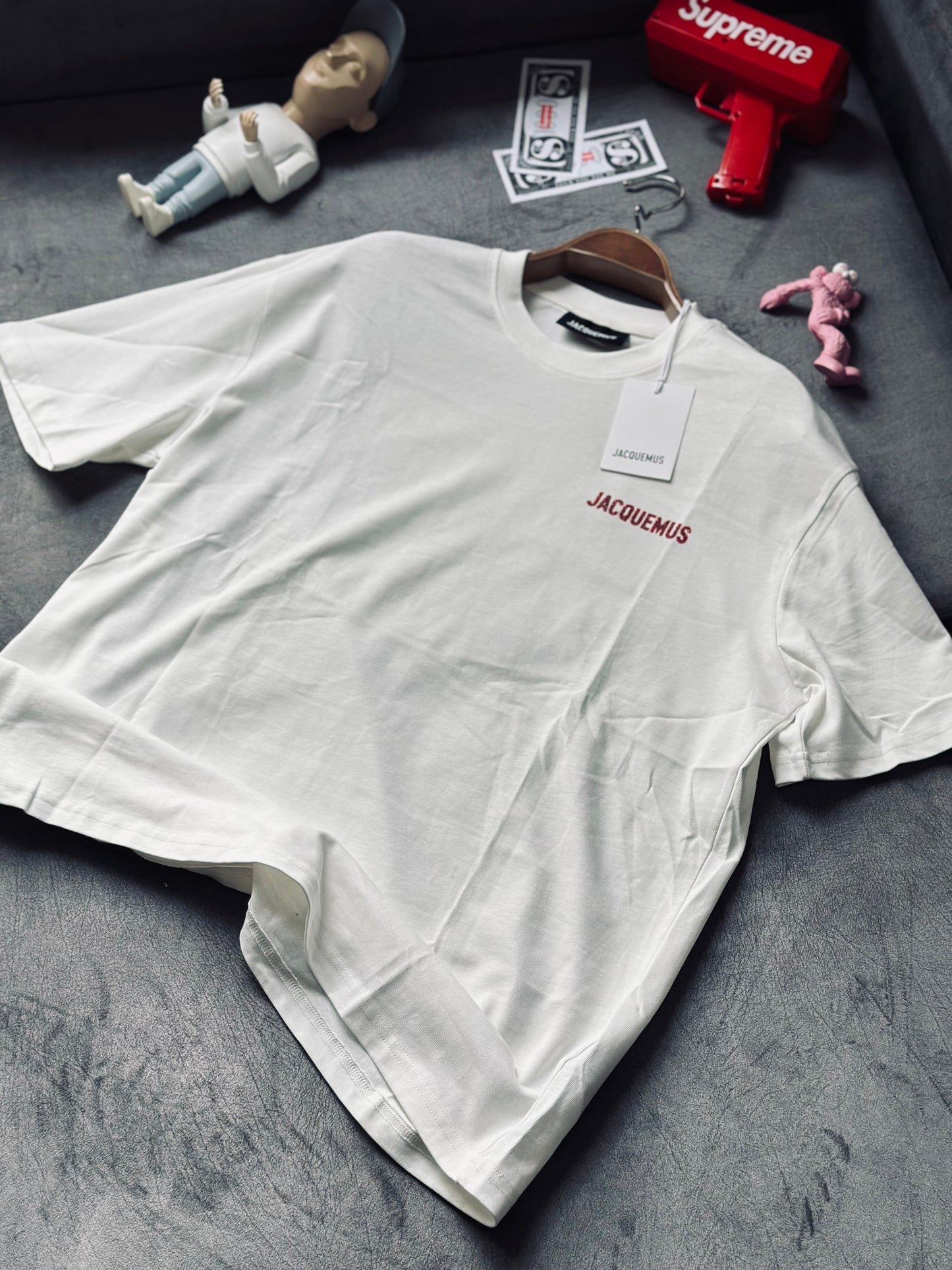CAMISETA OVERSIZE TC JAQ BLANCA JAQUE ROJO
