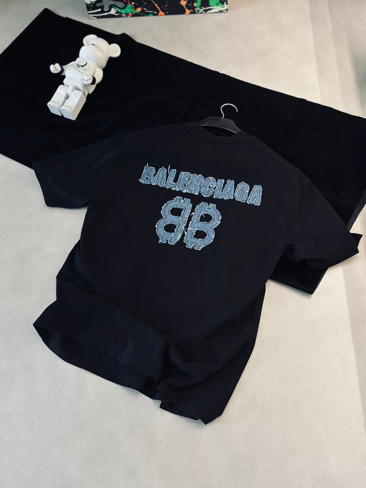 CAMISETA OVERSIZE BAL NEGRA BB TEJIDO DENIM