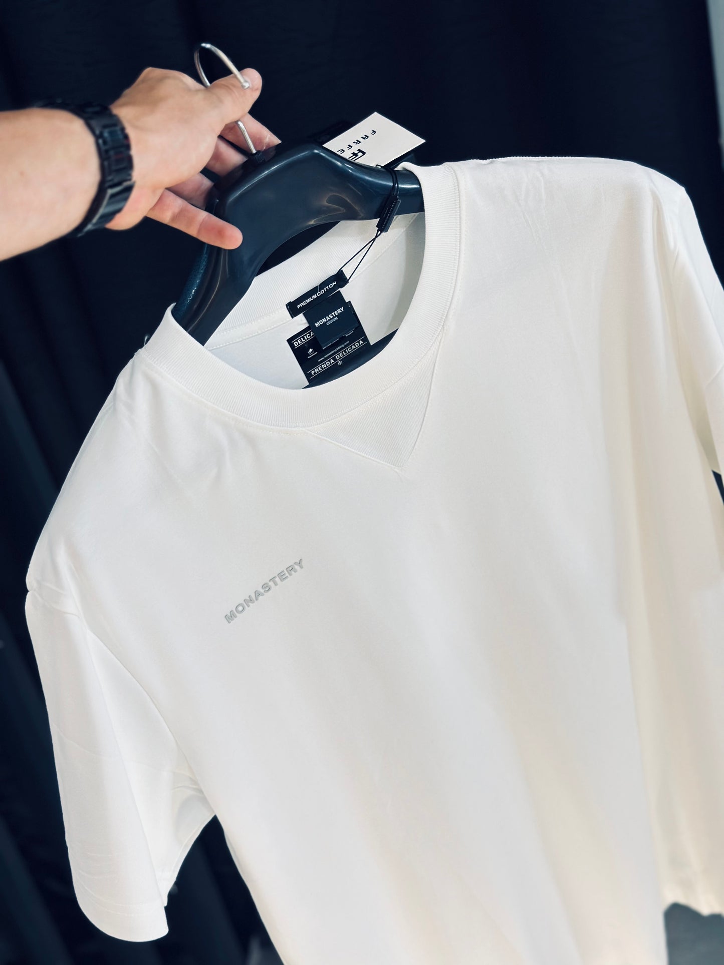 CAMISETA SLIM MON BLANCA MON GRIS CLASIC