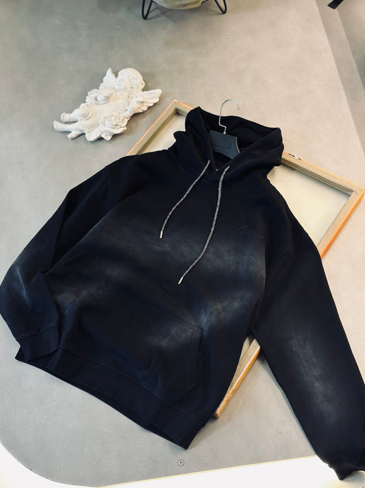 HOODIE AMI NEGRO TEJIDO TRASERO