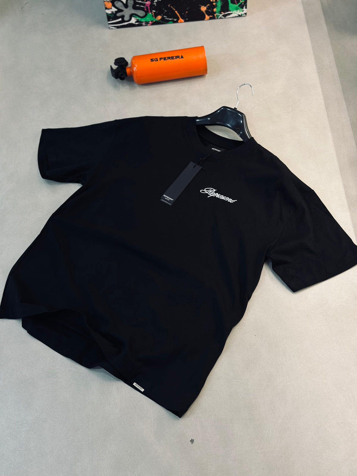 CAMISETA OVERSIZE REP NEGRA TEJIDO REP