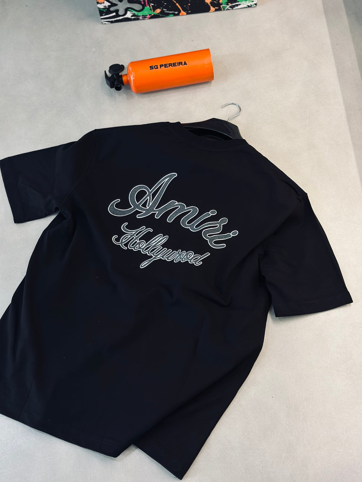 CAMISETA OVERSIZE AMI NEGRA HOLLYWOOD