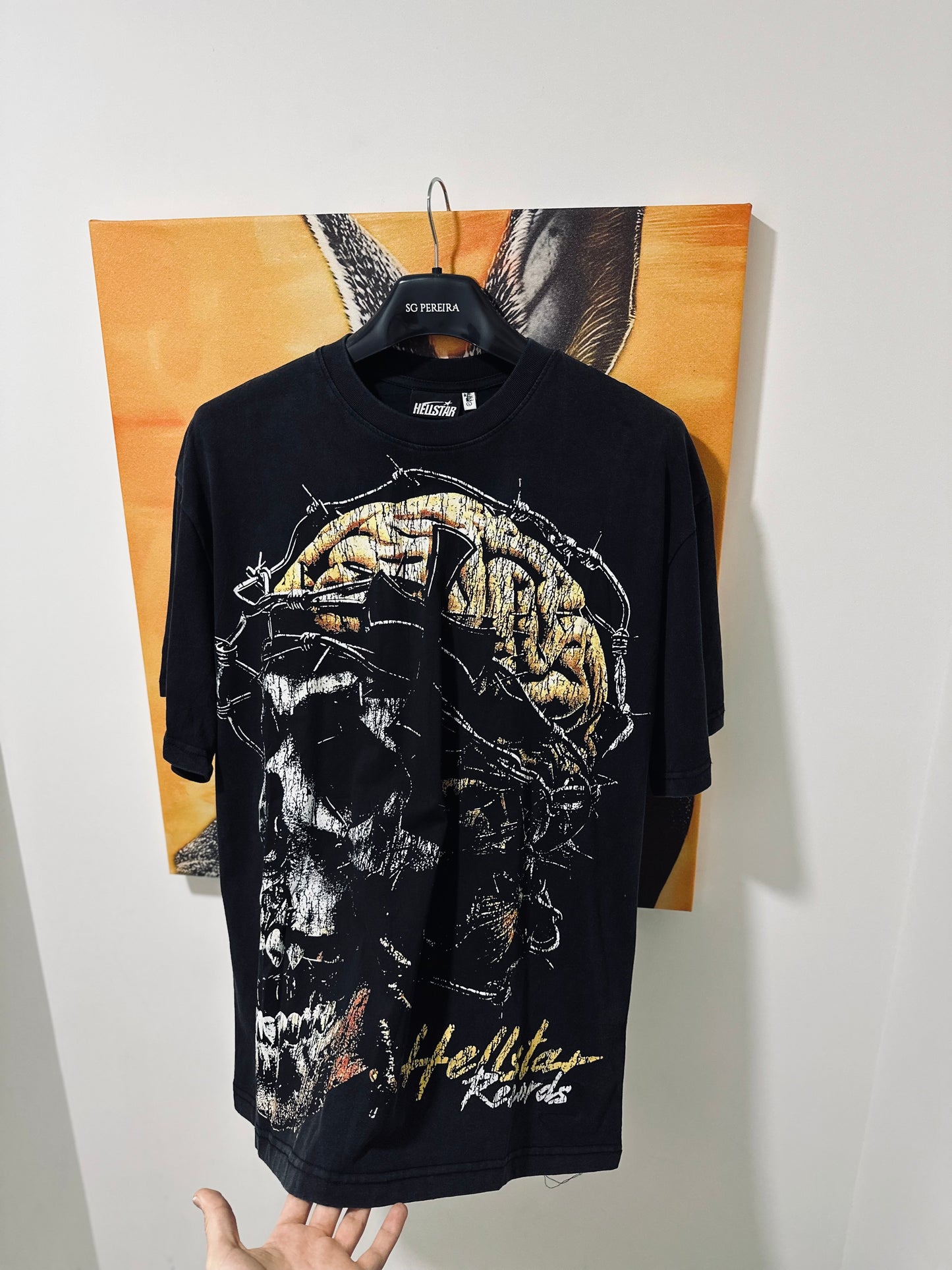 CAMISETA OVERSIZE HEL GRIS CALABERA CEREBRO