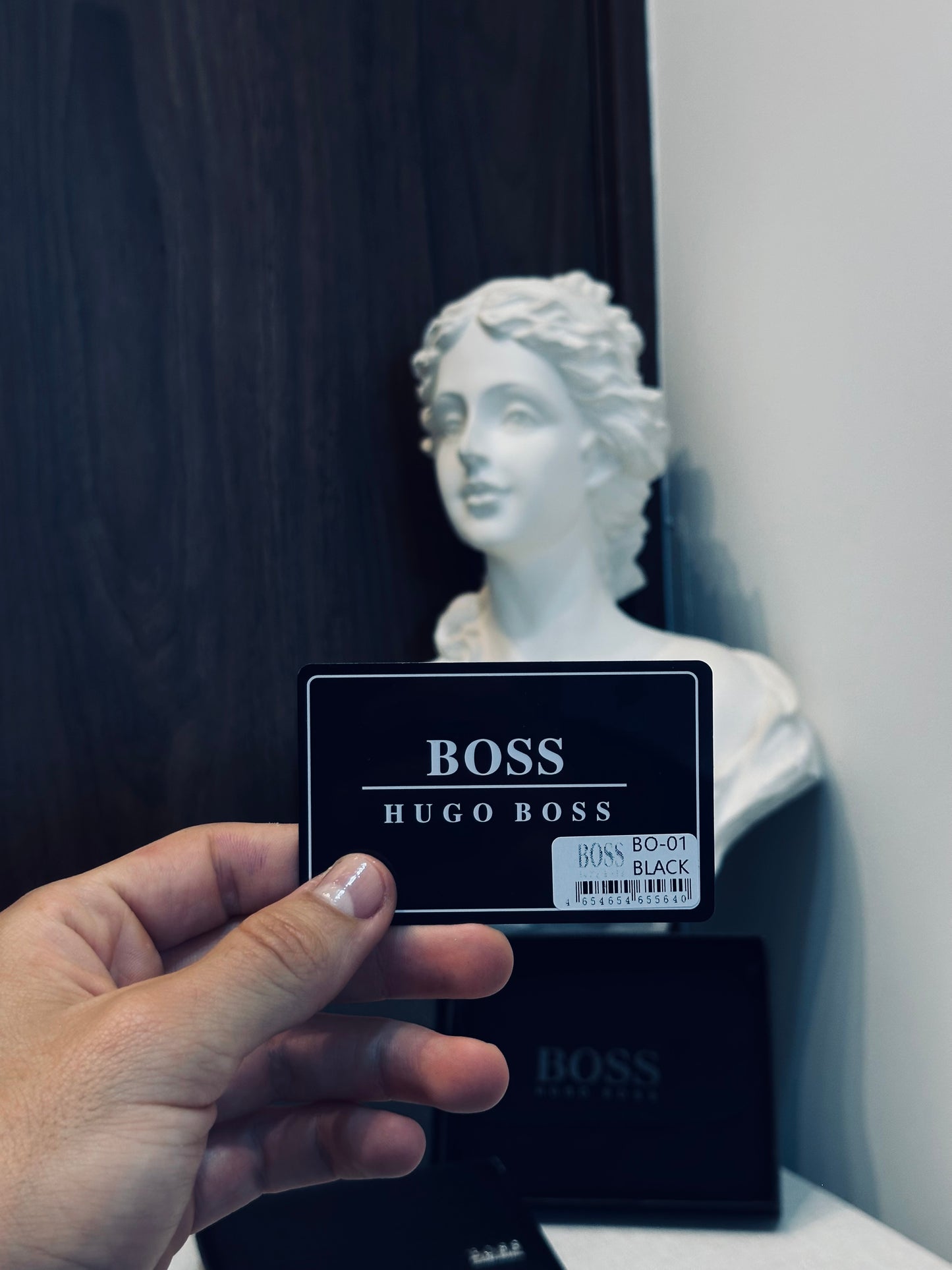 BILLETERA BOS NEGRA BOS METALICO