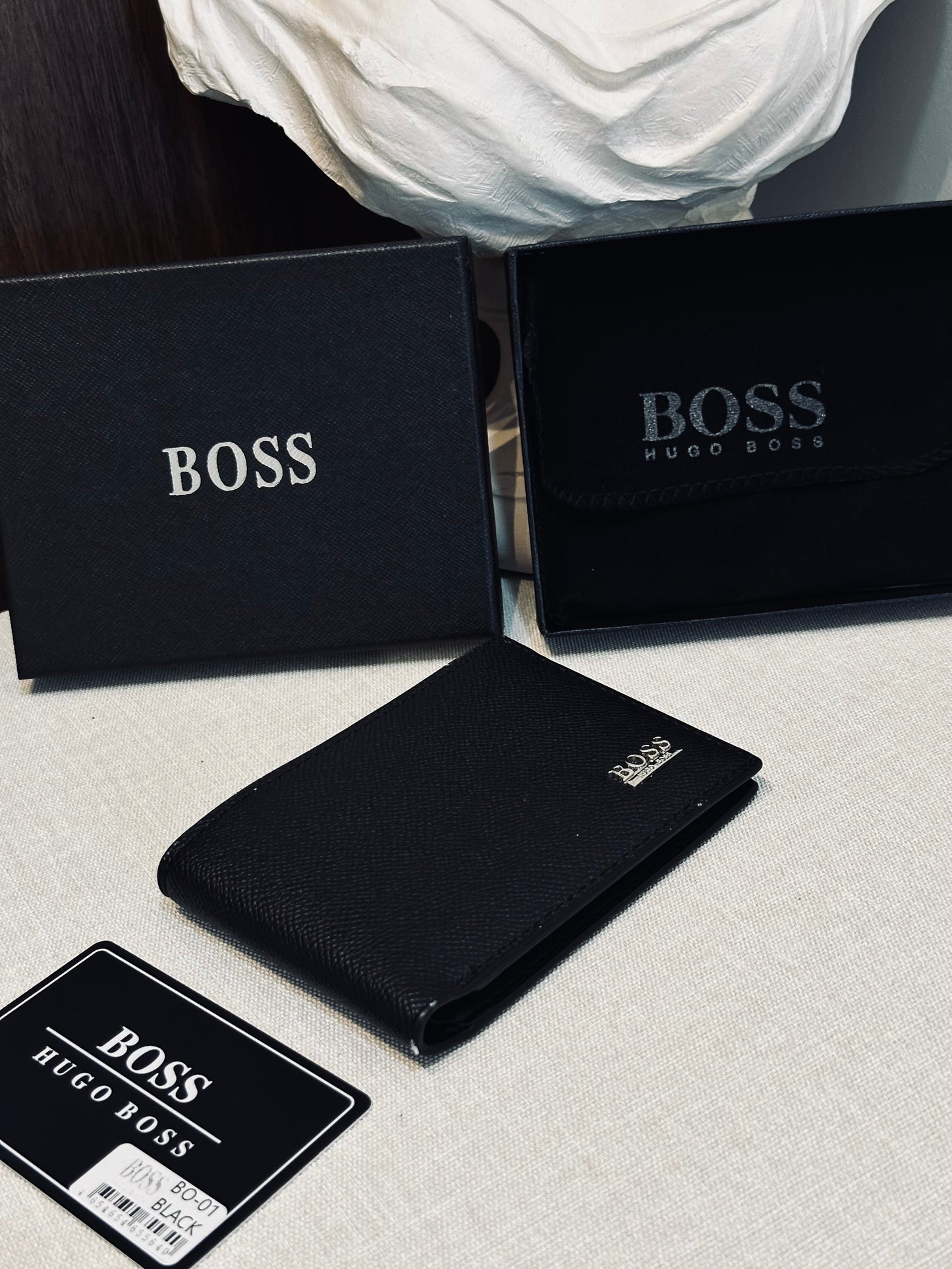 BILLETERA BOS NEGRA BOS METALICO