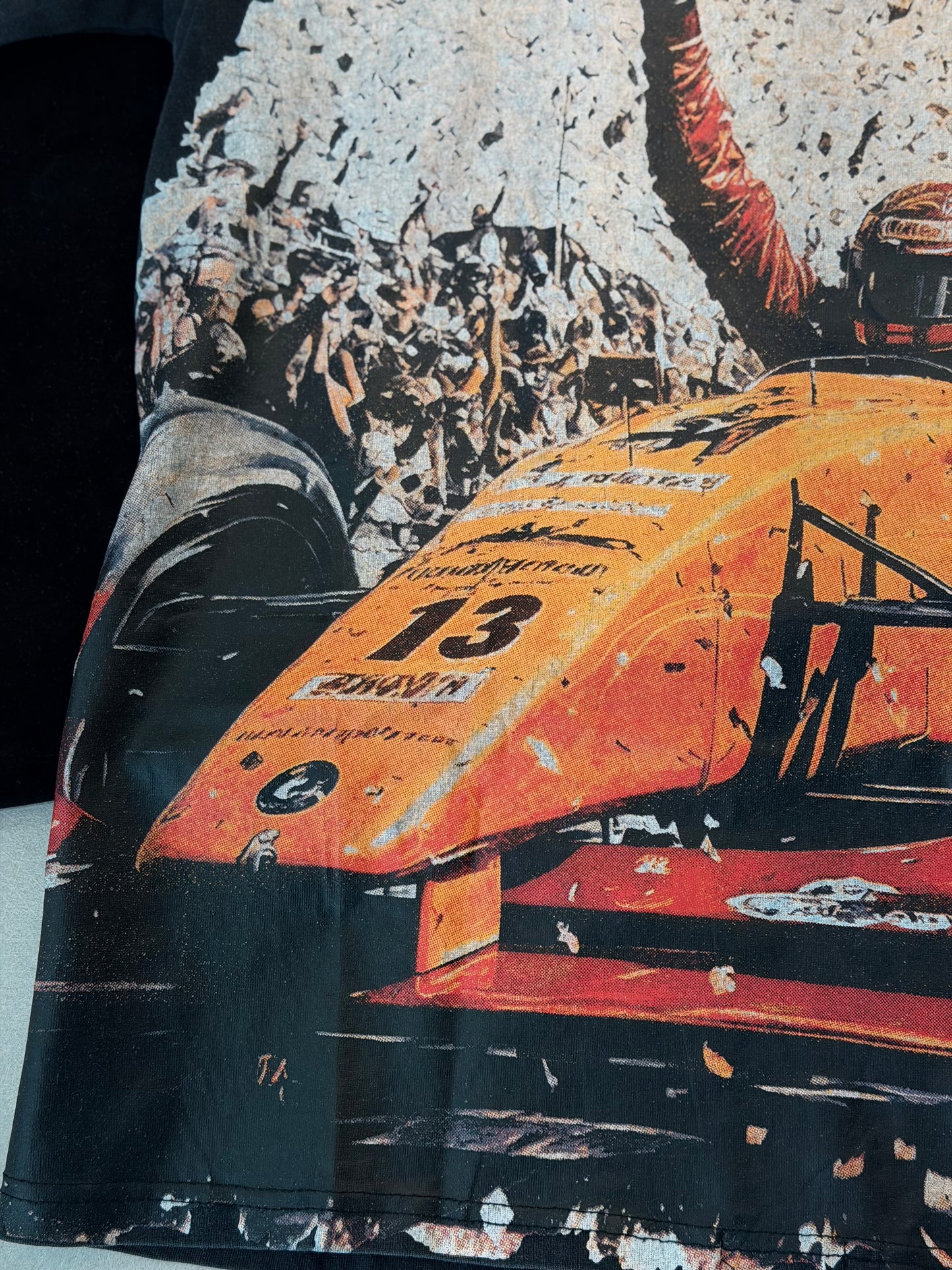 CAMISETA OVERSIZE GOD GRIS CARRO FORMULA13