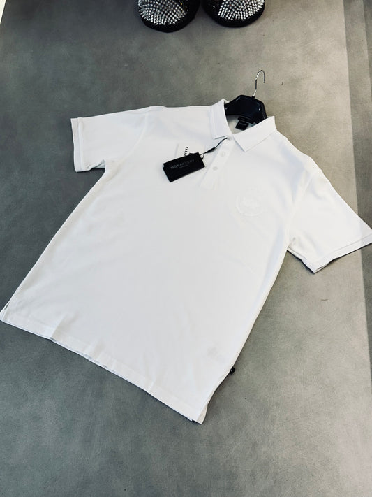 CAMISETA POLO MON BLANCA CORONA ENGOMADA