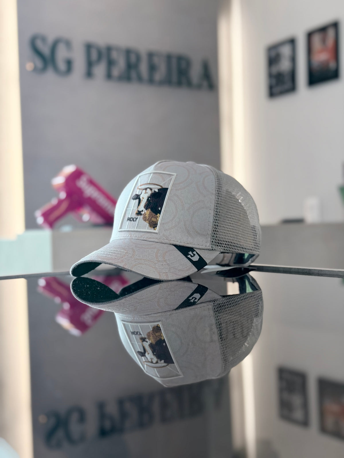 GORRA GOO GRIS VACA