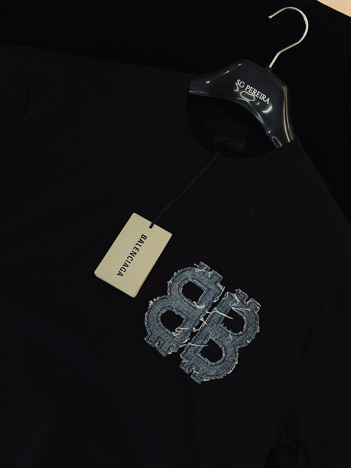 CAMISETA OVERSIZE BAL NEGRA BB TEJIDO DENIM