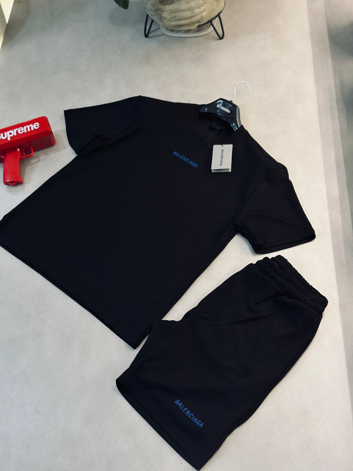 CONJUNTO BAL NEGRO TEJIDO AZUL