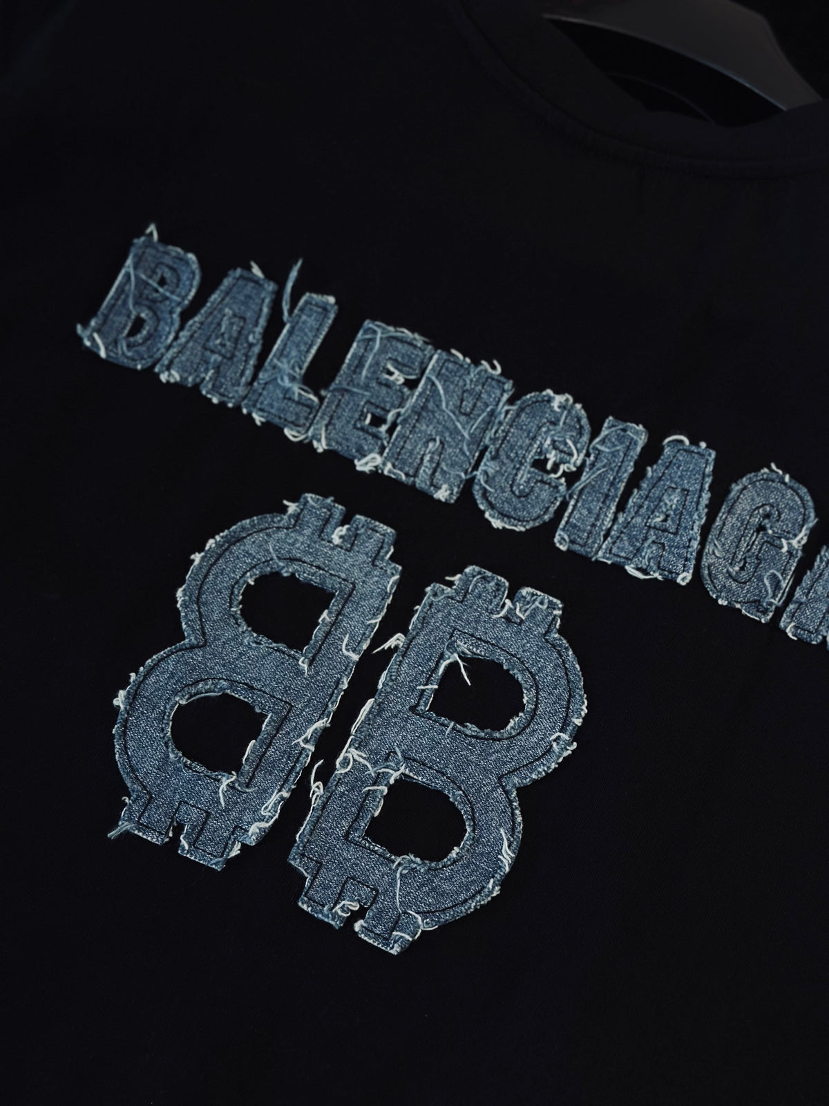 CAMISETA OVERSIZE BAL NEGRA BB TEJIDO DENIM