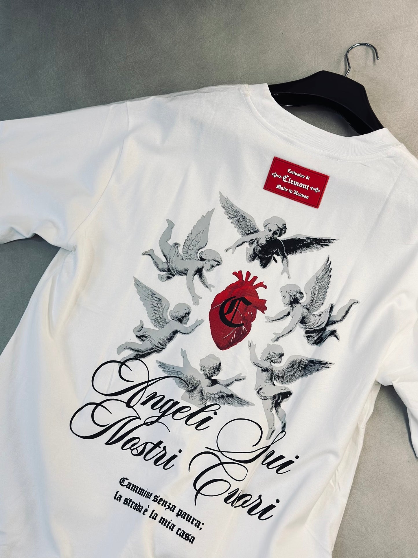 CAMISETA OVERSIZE CLE BLANCA C ANGELES CORAZON