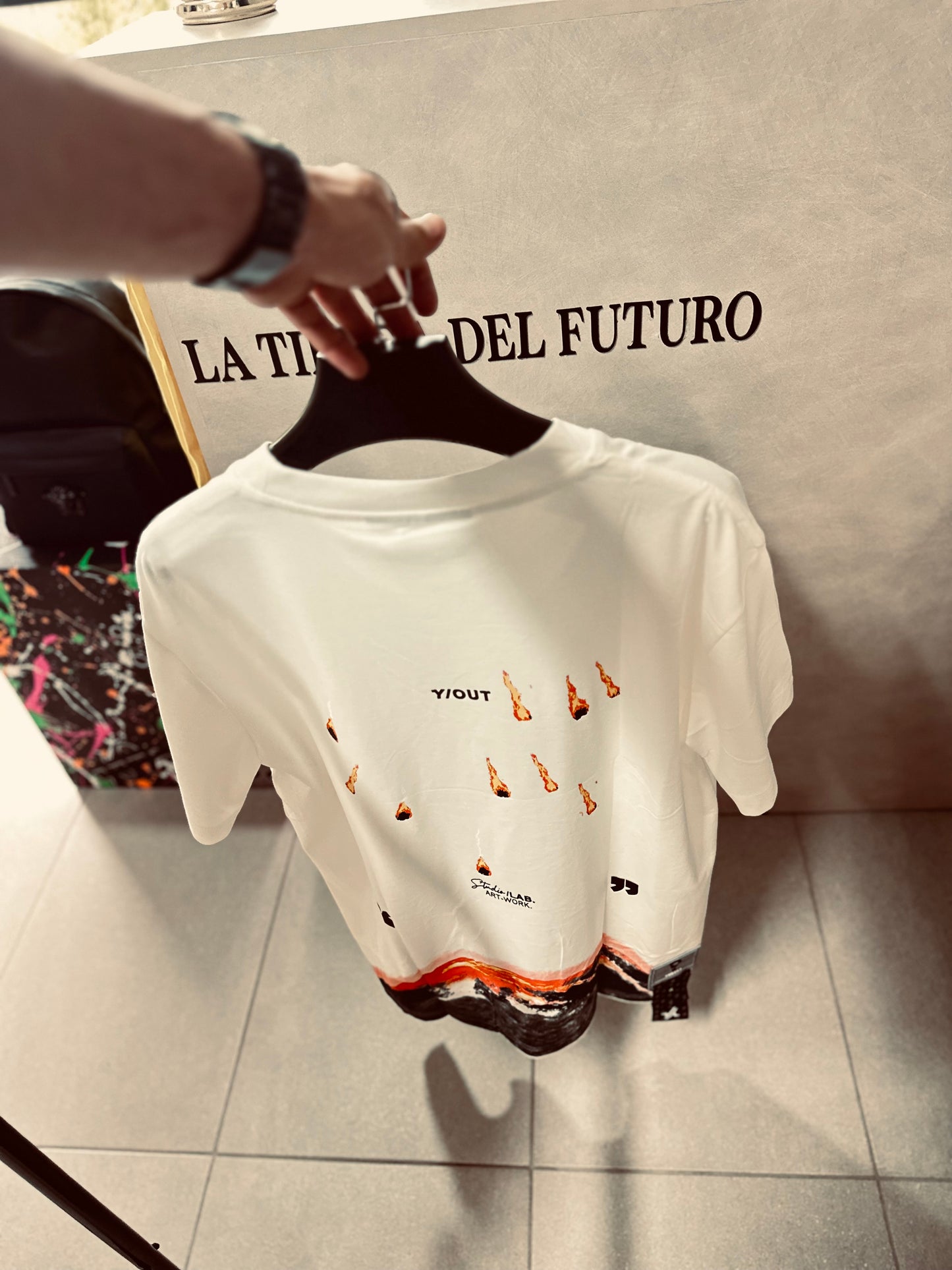 CAMISETA SLIM YOU BLANCA FUEGO