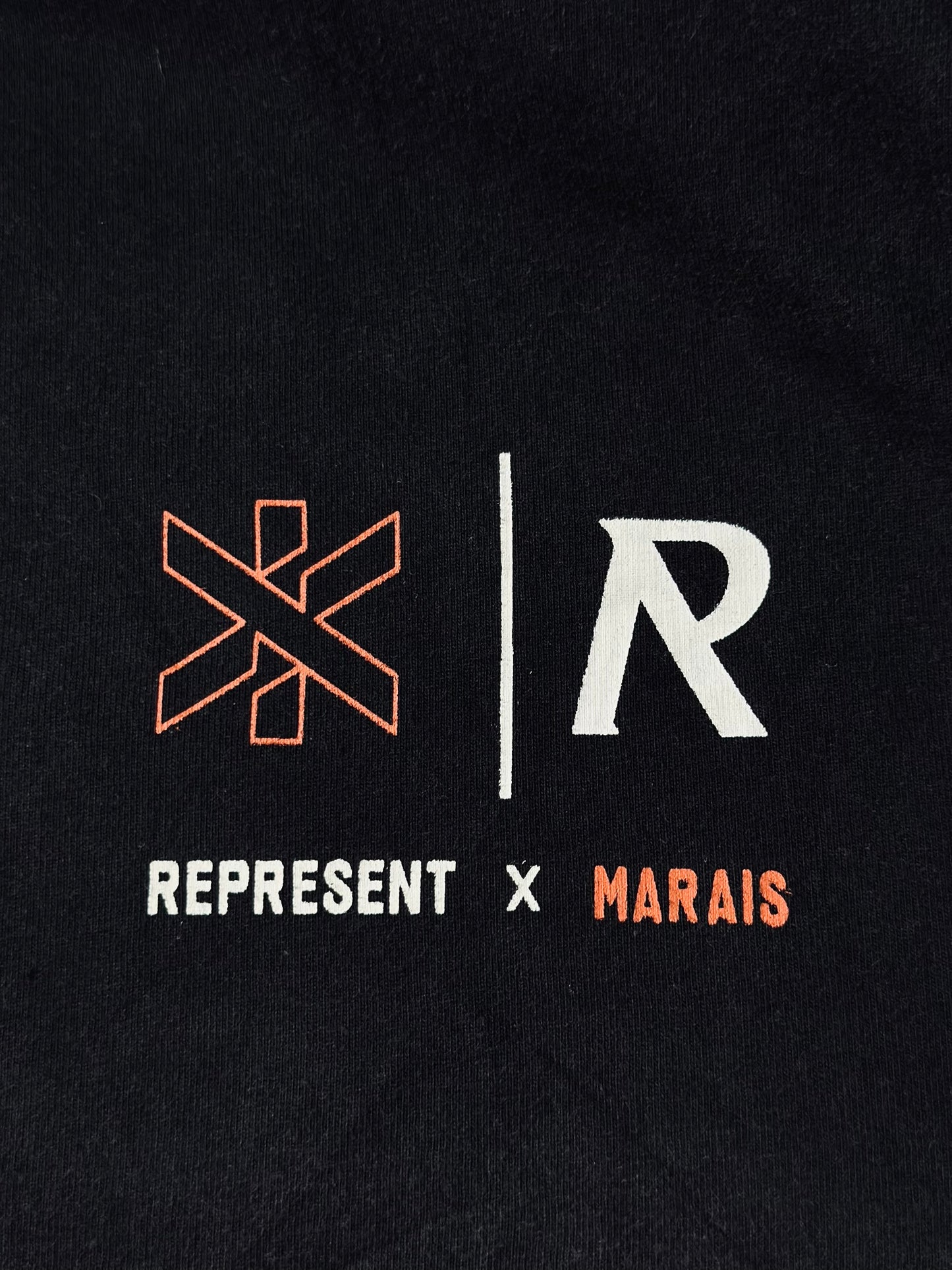 CAMISETA OVERSIZE REP NEGRA X NARANJA