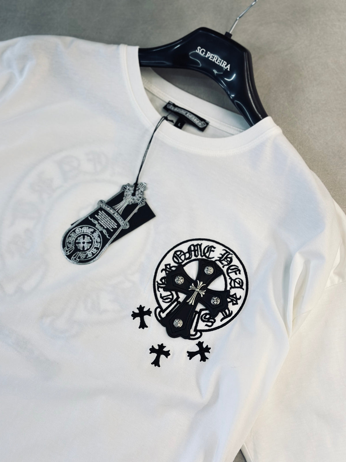 CAMISETA OVERSIZE CHR BLANCA CRUZ CUERINA