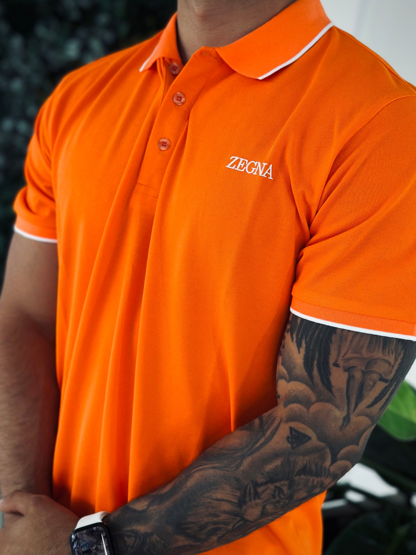 CAMISETA POLO ZEG NARANJA BASICA